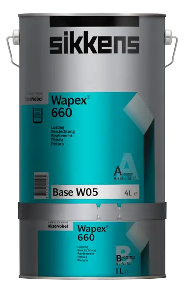 Покрытие эпоксидное для пола и стен Sikkens Wapex 660 SET полуматовое база BS W05 5 л.