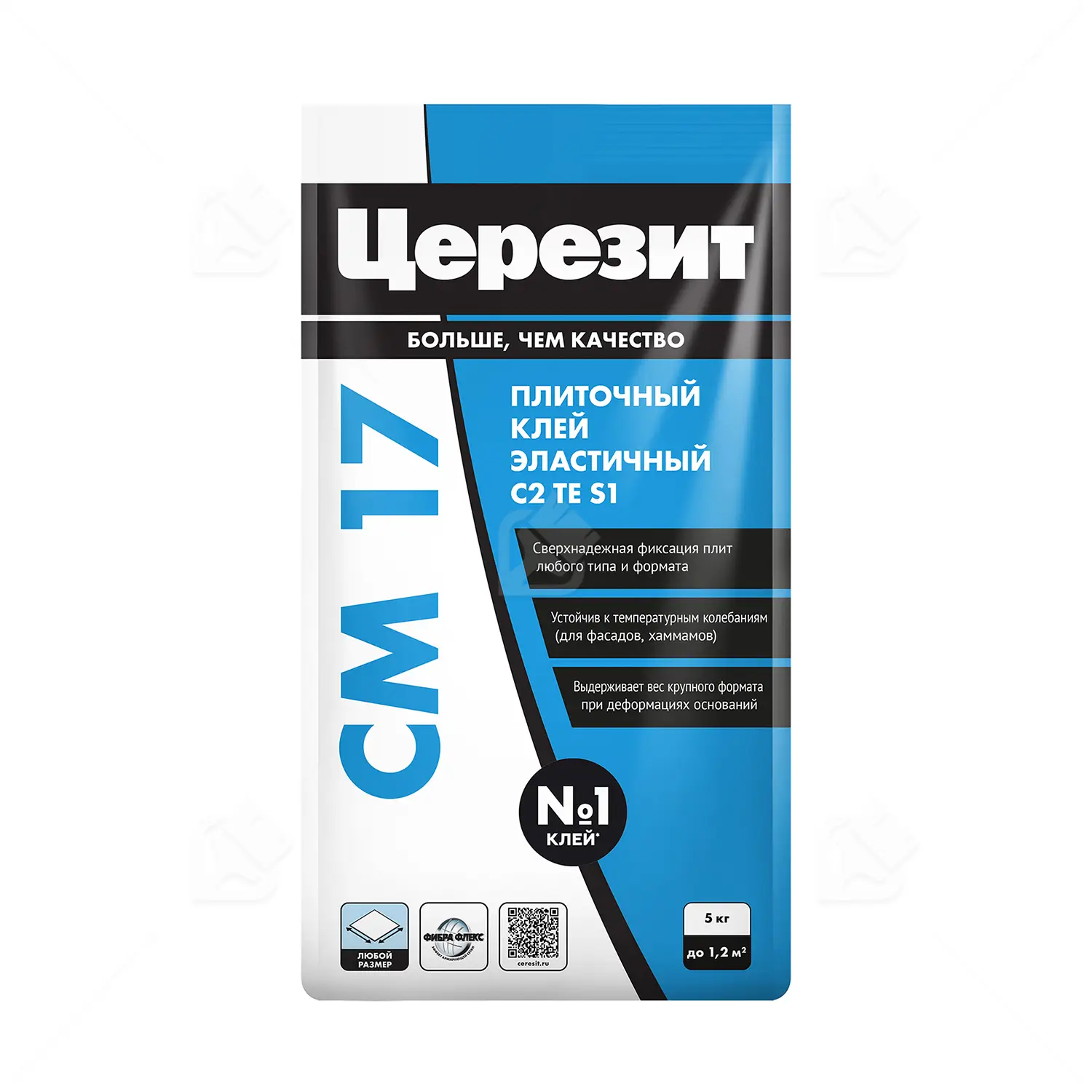 Клей для плитки высокоэластичный армированный Церезит CM 17 Super Flex 5 кг