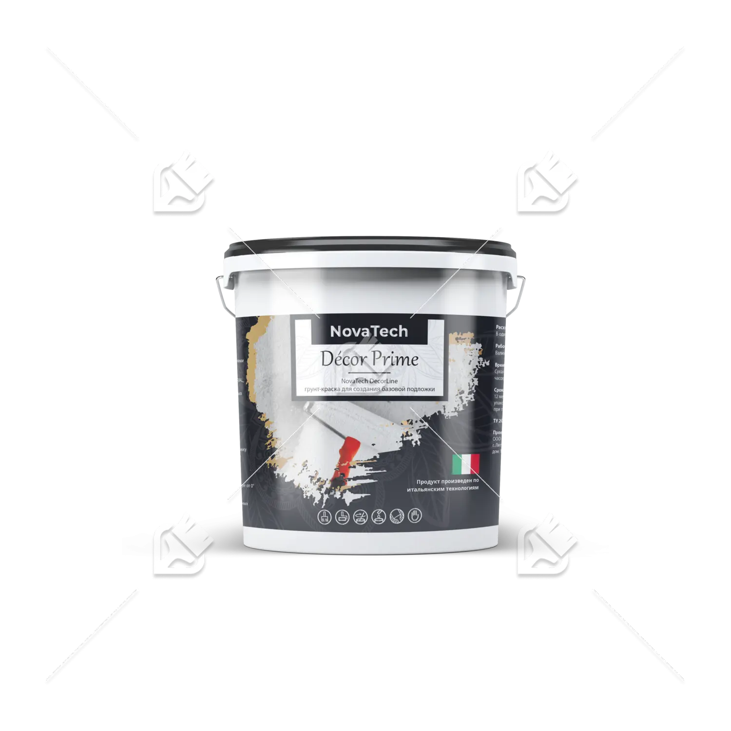 Грунт под покрытие декоративное с кварцевым наполнителем NovaTech Décor Prime 7 кг