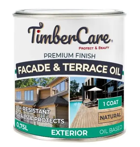 Масло для фасадов и террас TimberCare Façade&Terrace Oil натуральный 2,5 л
