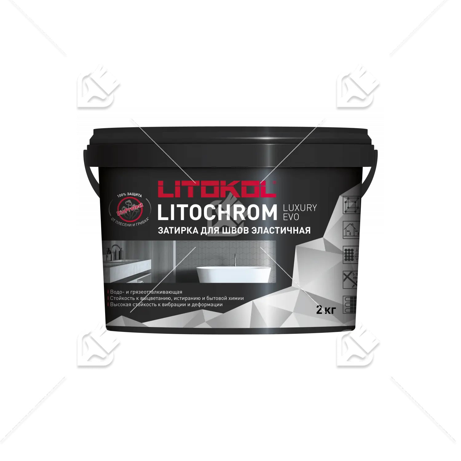 Затирка полимерно-цементная Litokol Litochrom Luxary Evo LLE.335 гранатовый 2 кг