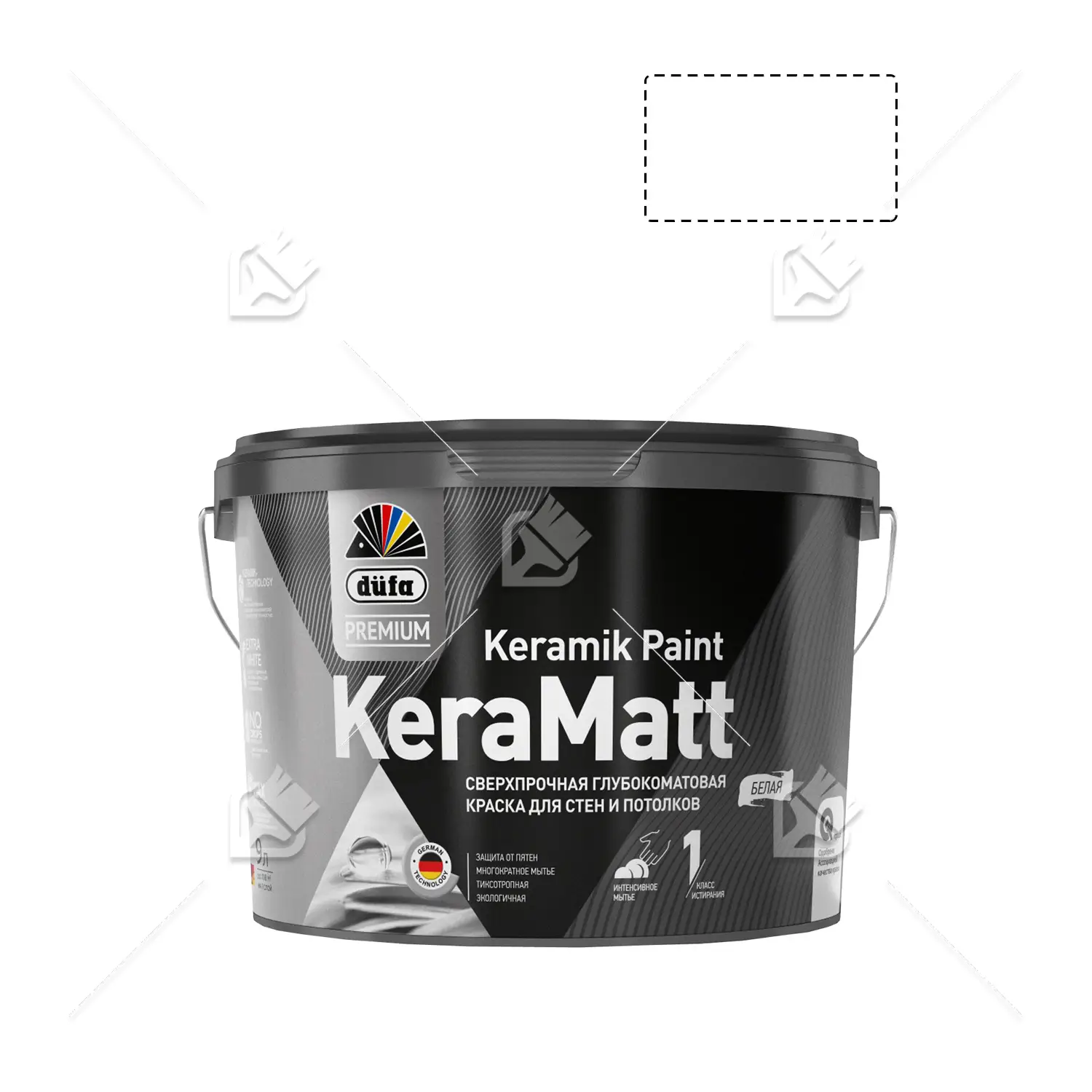 Краска для стен и потолков сверхпрочная Düfa Premium KeraMatt Keramik Paint глубокоматовая база 1 9 л