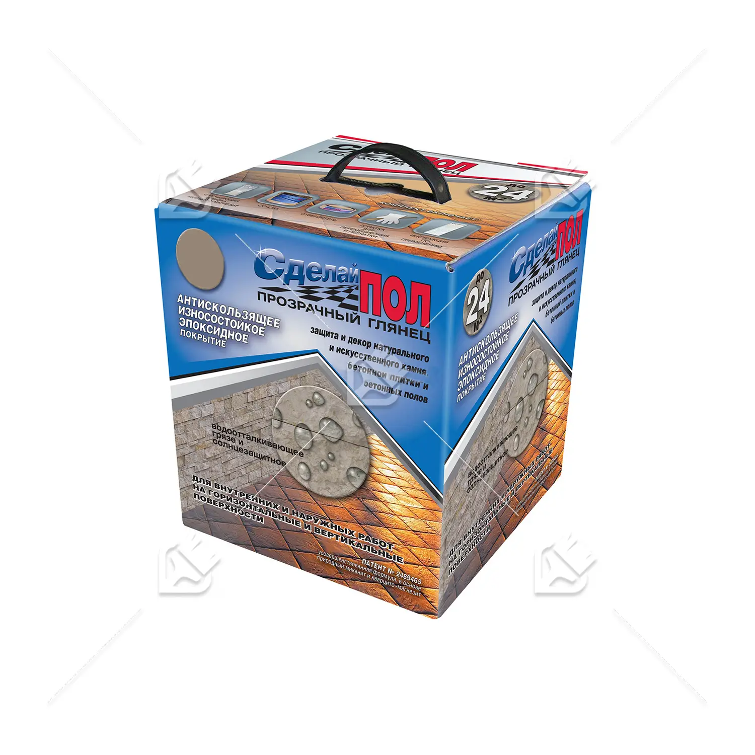 Состав для пола эпоксидный двухкомпонентный Сделай Пол Эталон Прозрачный глянец 24 кв.м.