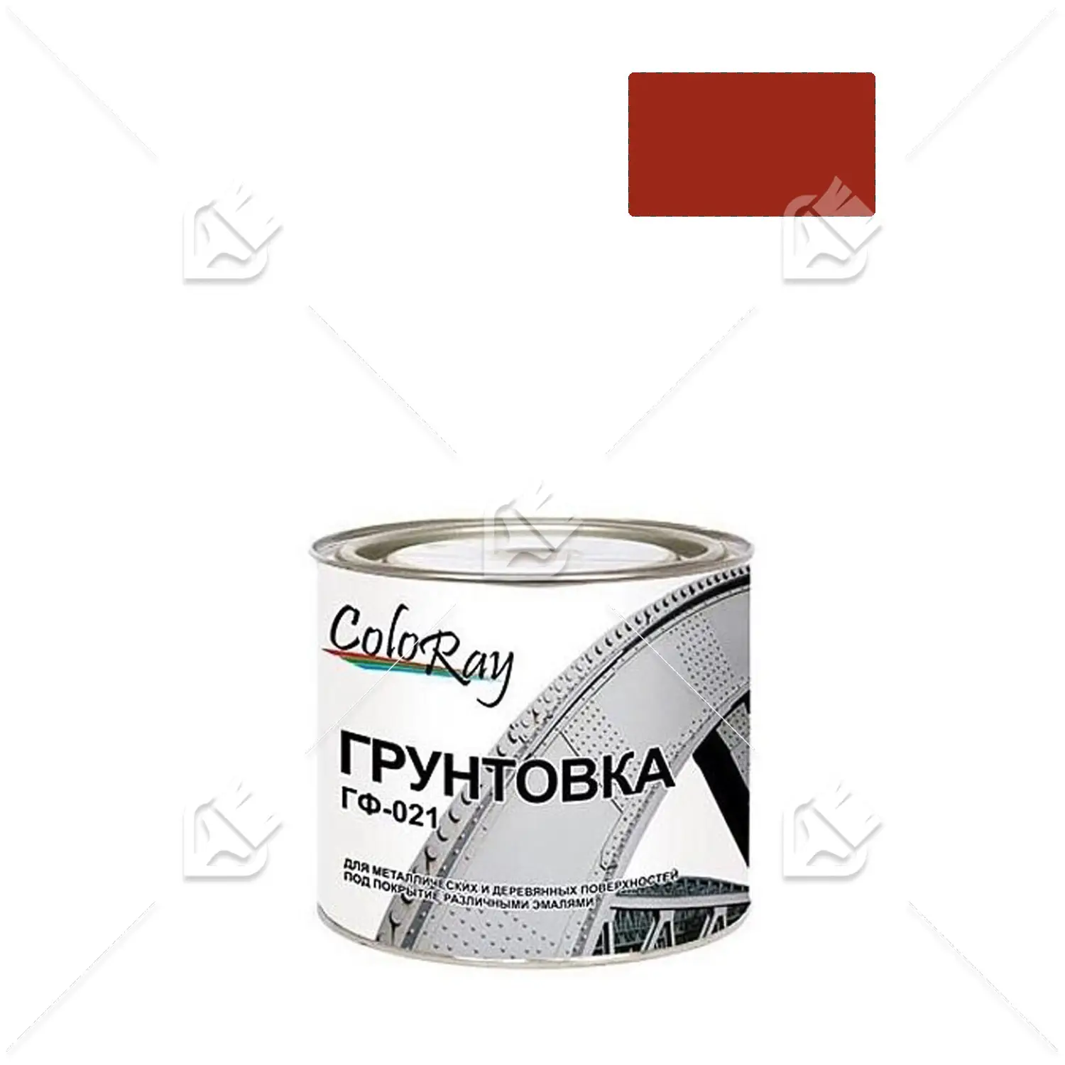 Грунт ГФ-021 по металлу и дереву Краски Черноземья красно-коричневый 3кг.