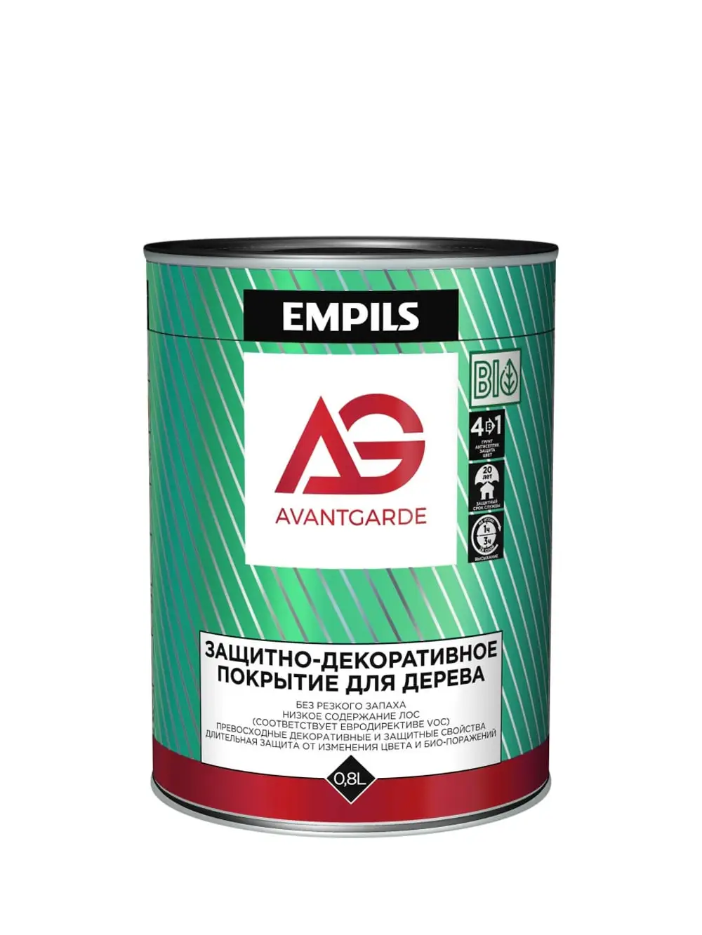 Защитно-декоративное покрытие для дерева AvantGarde олива 0,8 л