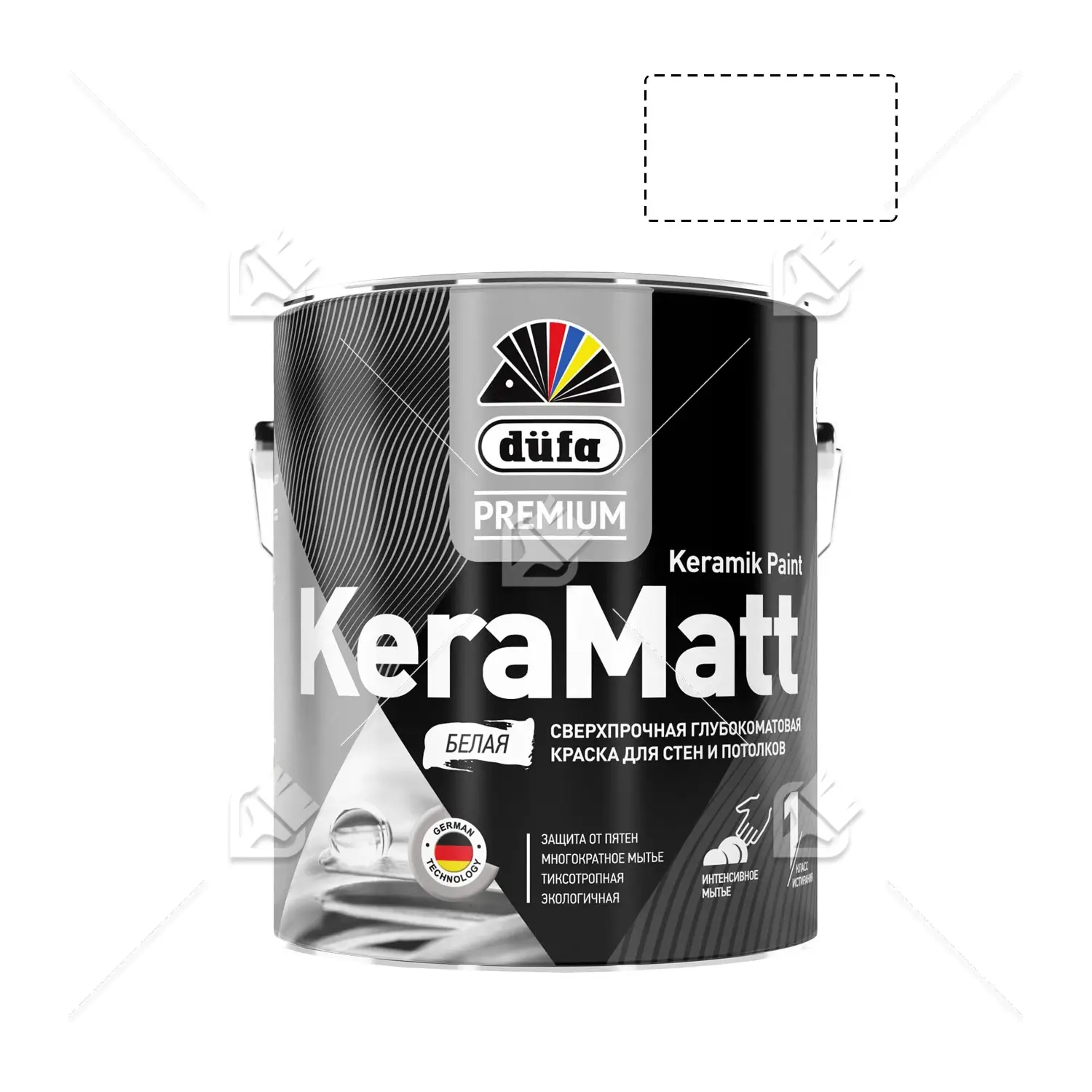 Краска для стен и потолков сверхпрочная Düfa Premium KeraMatt Keramik Paint глубокоматовая база 1 2,5 л