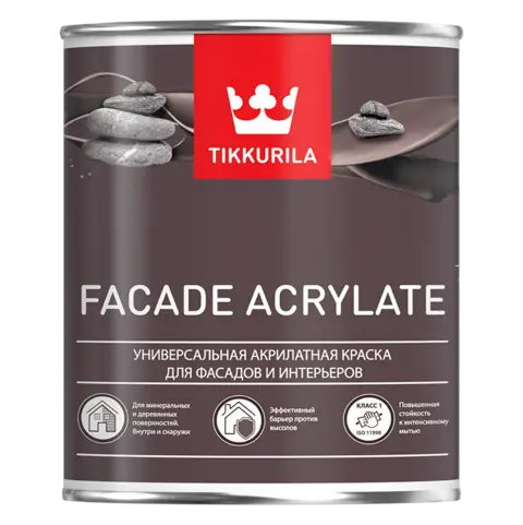 Краска фасадная Tikkurila Facade Acrylate A глубокоматовая 9л