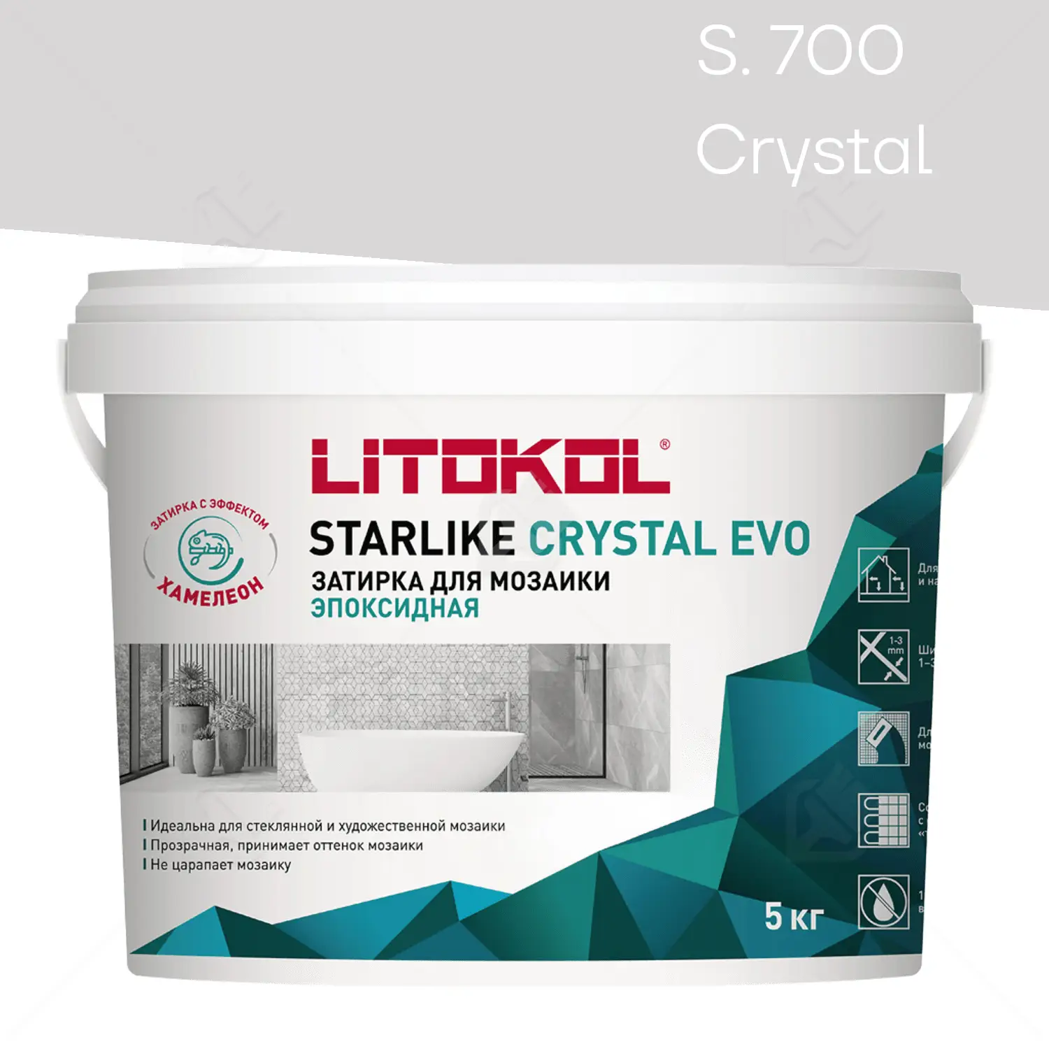 Затирка эпоксидная Litokol Starlike Evo S.700 прозрачный 5 кг.