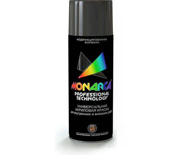 Краска универсальная аэрозольная акриловая Eastbrand Monarca RAL 7024 серый графит 520 мл.