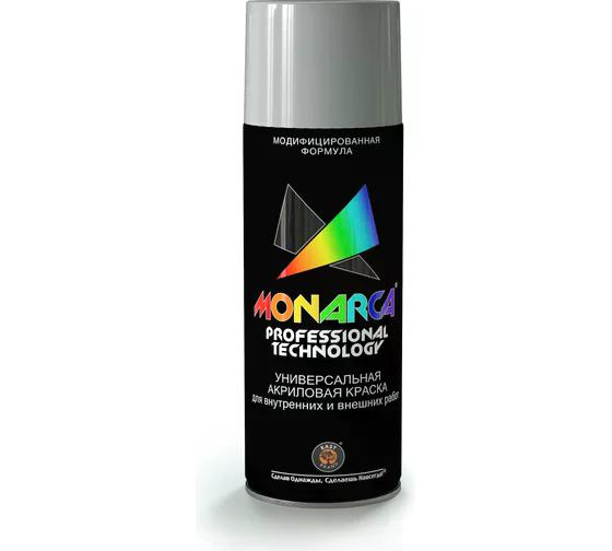 Краска универсальная аэрозольная акриловая Monarca RAL 7046 Серый (Телегрей 2) 520 мл.