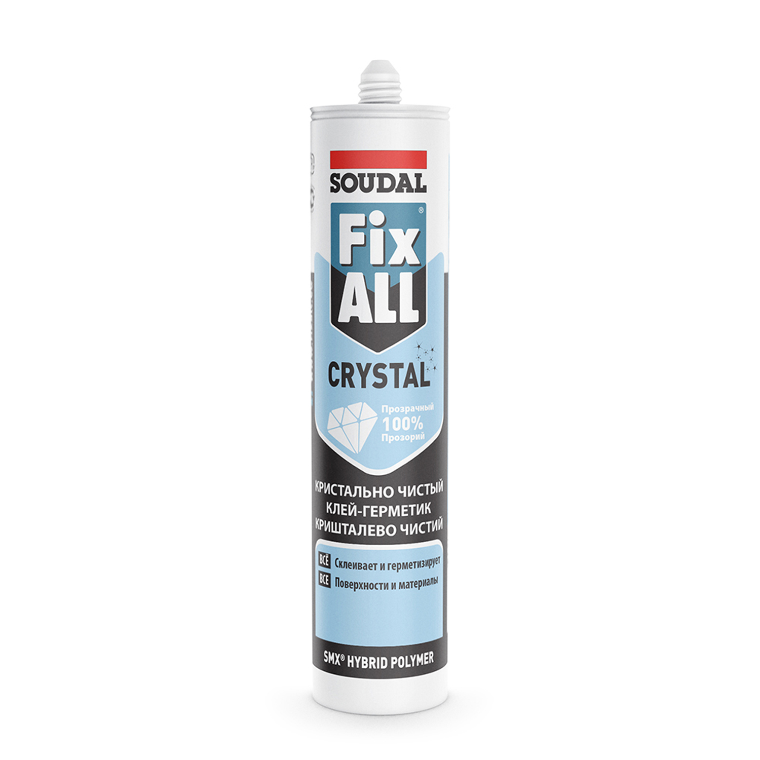 Клей-герметик универсальный Soudal Fix All Crystal прозрачный 290 мл