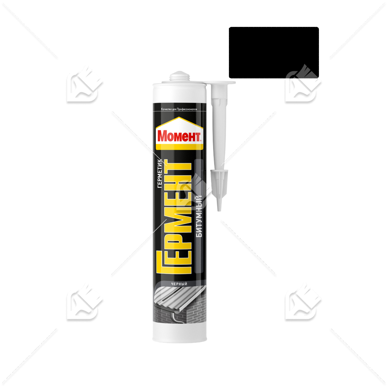 Герметик битумный кровельный Момент Гермент черный 300 мл.