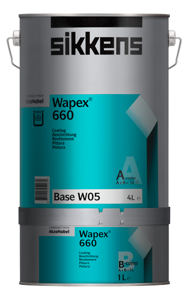 Покрытие эпоксидное для пола и стен Sikkens Wapex 660 SET полуматовое база ВS N00 4,65 л.