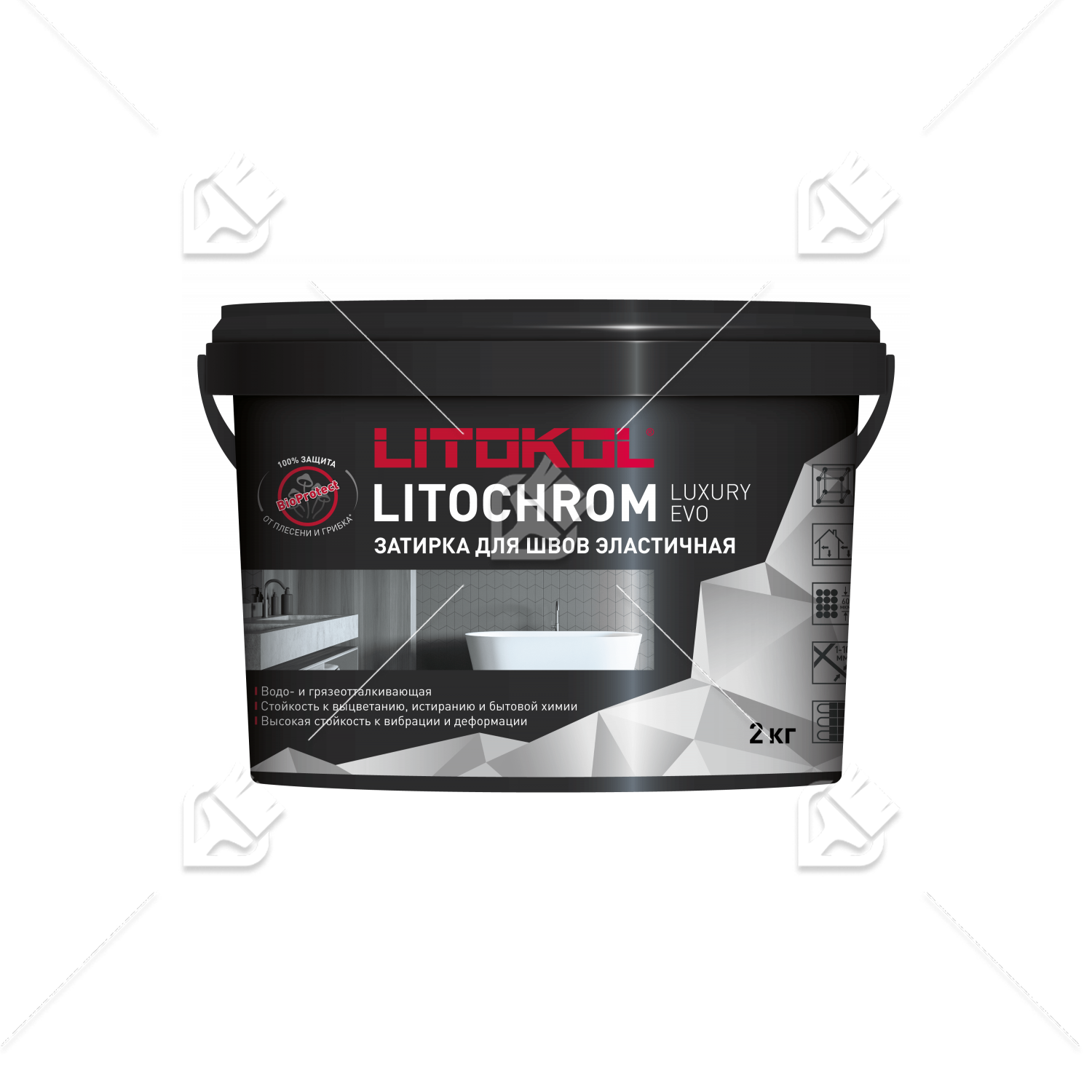 Затирка полимерно-цементная Litokol Litochrom Luxary Evo LLE.145 черный уголь 2 кг