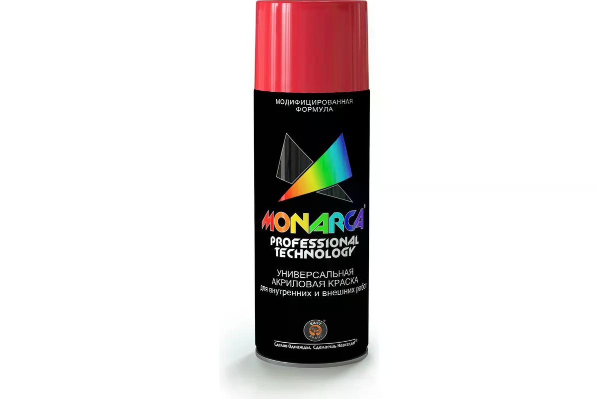 Краска универсальная аэрозольная акриловая Eastbrand Monarca RAL 3020 светофорно-красная 520 мл.
