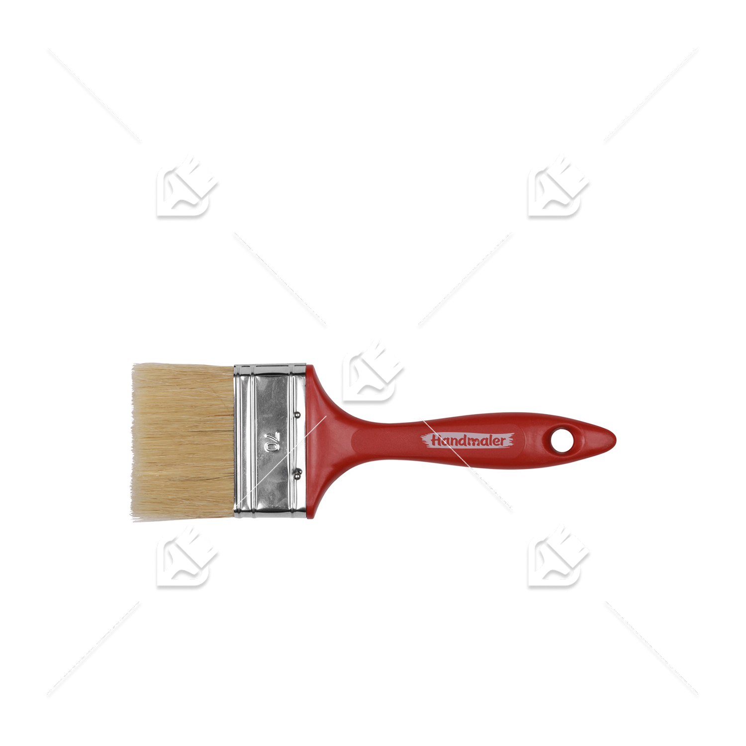 Кисть плоская Handmaler Red светлая смешанная щетина пластиковая ручка 70 мм.