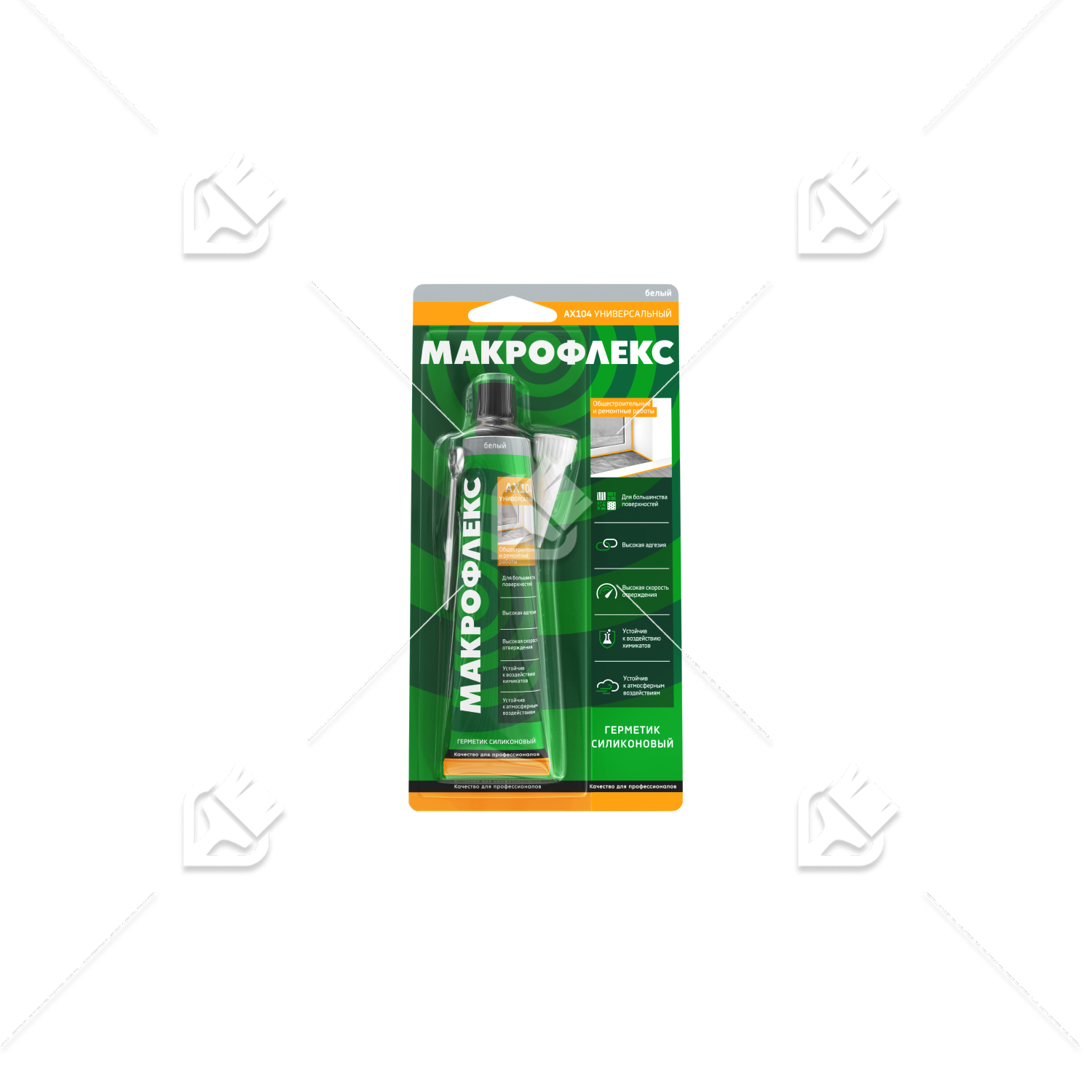 Герметик силиконовый универсальный Макрофлекс AX104 белый 70 мл.