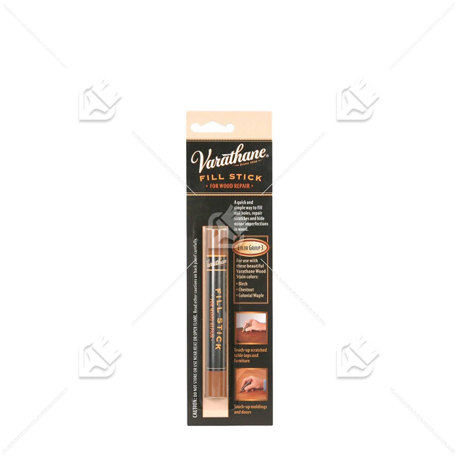 Карандаш заполняющий восковый Varathane Fill Stick №3 берёза, каштан, колониальный клён 16 г.