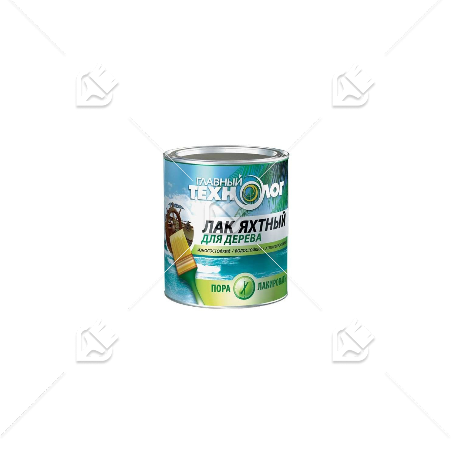 Лак яхтный алкидно-уретановый Главный Технолог полуматовый 0,75 л.