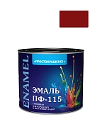 Эмаль ПФ-115 универсальная алкидная Простокрашено вишневая 1,8 кг