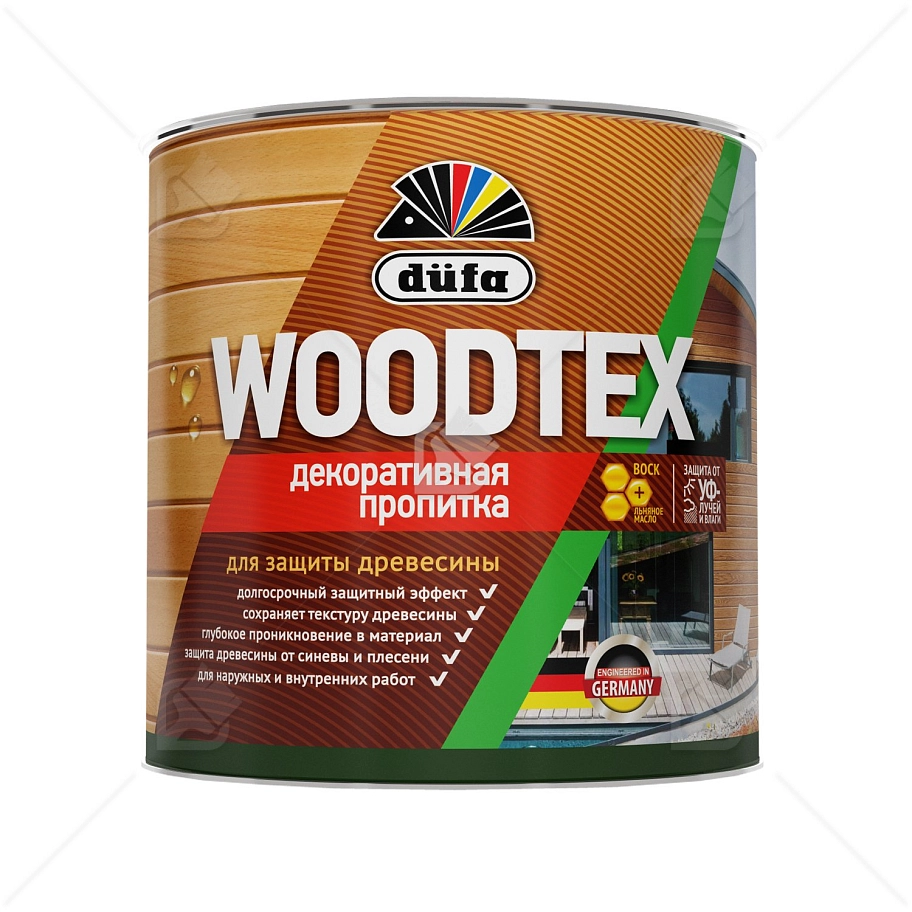 Пропитка декоративная для защиты древесины алкидная Dufa Woodtex орех 3 л.