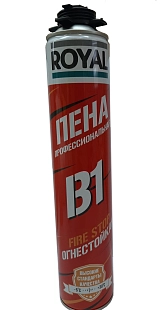 Пена профессиональная ROYAL FIRESTOP огнестойкая 750 мл. выход 45 л