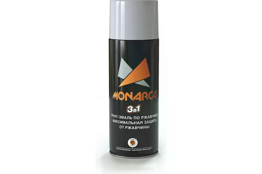 Грунт-эмаль по ржавчине аэрозольный акриловый Eastbrand Monarca RAL7035 светло-серый 520 мл.