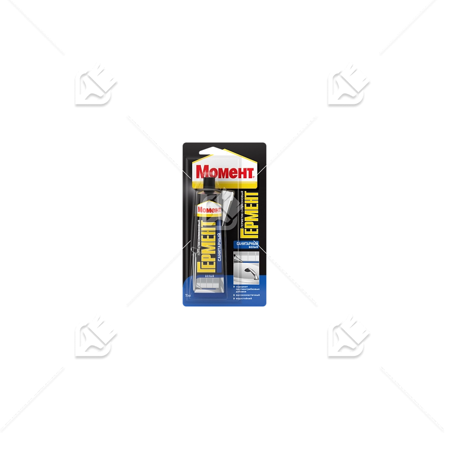 Герметик силиконовый санитарный Момент Гермент белый 70 мл