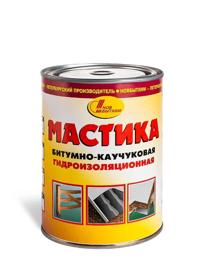 Мастика гидроизоляционная битумно-каучуковая Новбытхим 1 л.