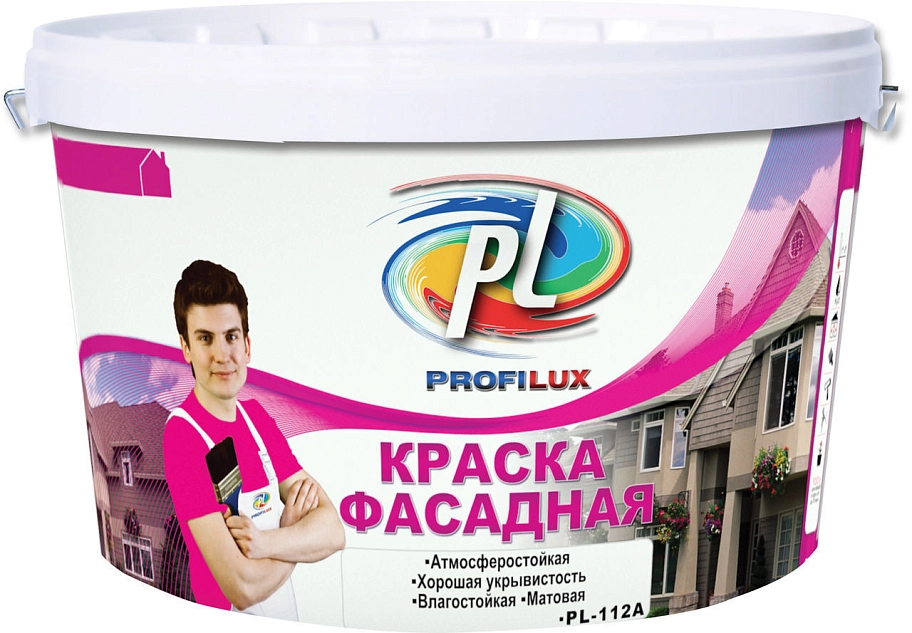 Profilux PL-112А / Профилюкс ПЛ-112А Краска фасадная влагостойкая акриловая глубокоматовая