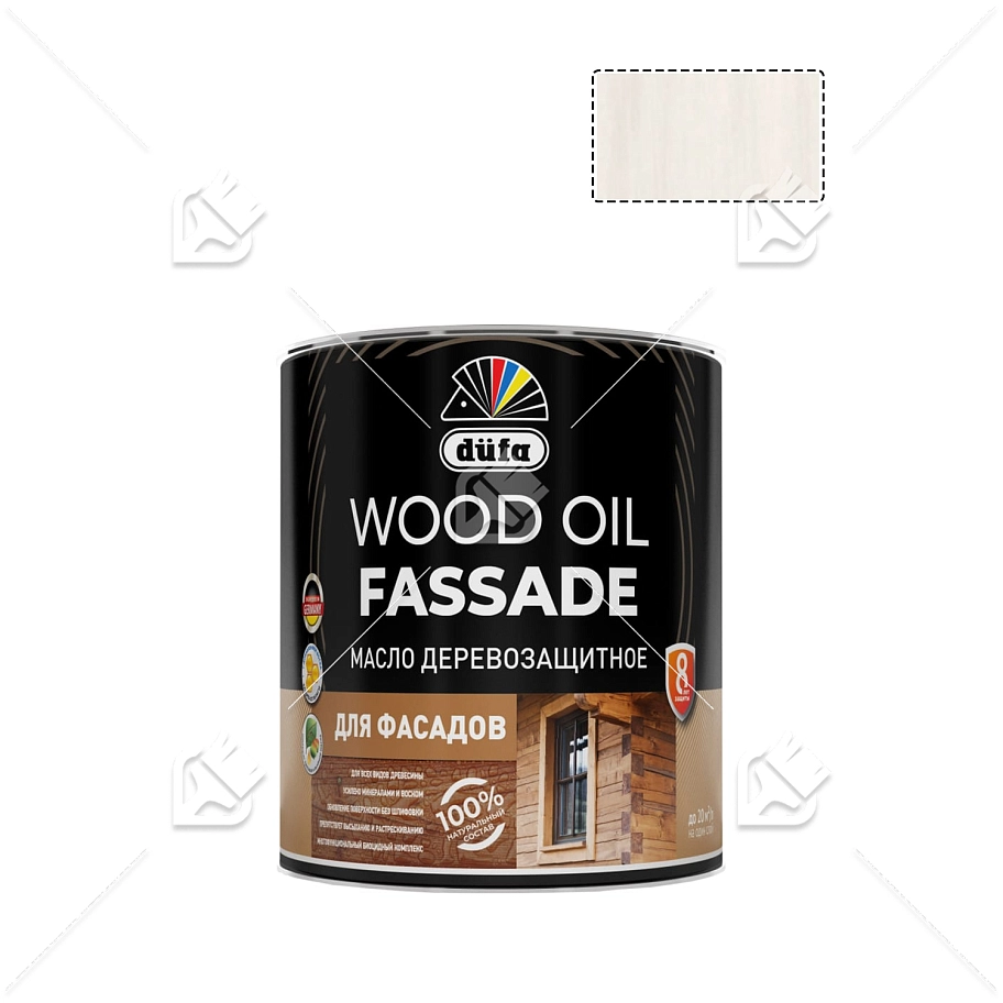 Масло деревозащитное для фасадов Dufa Wood Oil Fassade белое 0,9 л