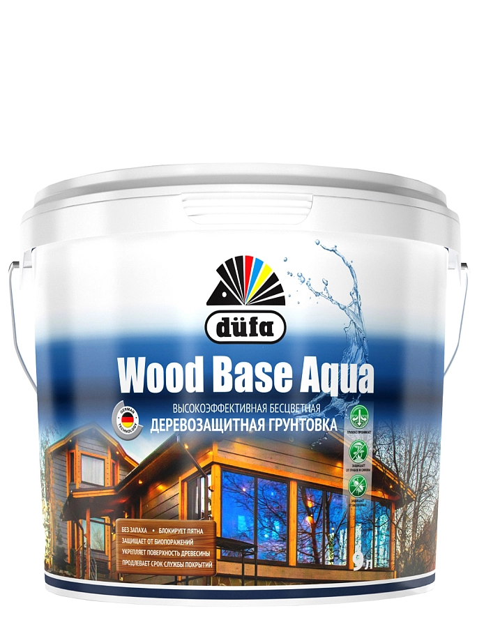 Грунт для защиты древесины Dufa Wood Base Aqua бесцветная 2,5 л