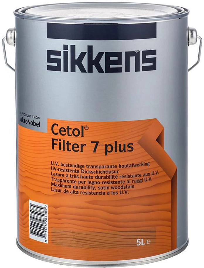 Пропитка декоративная для защиты древесины Sikkens Cetol Filter 7 PLUS полуматовая орех 5 л.