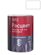 Эмаль ПФ-115 универсальная алкидная Расцвет матовая белая 0,9 кг.