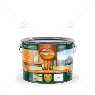 Пропитка декоративная для защиты древесины Pinotex Ultra AWB полуглянцевая белая 9 л