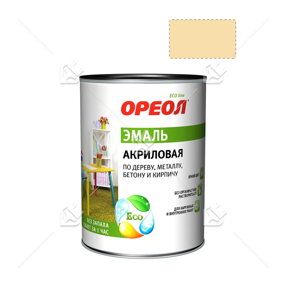 Ореол эмаль акрил глянц слоновая кость (0,9 кг) Ростов