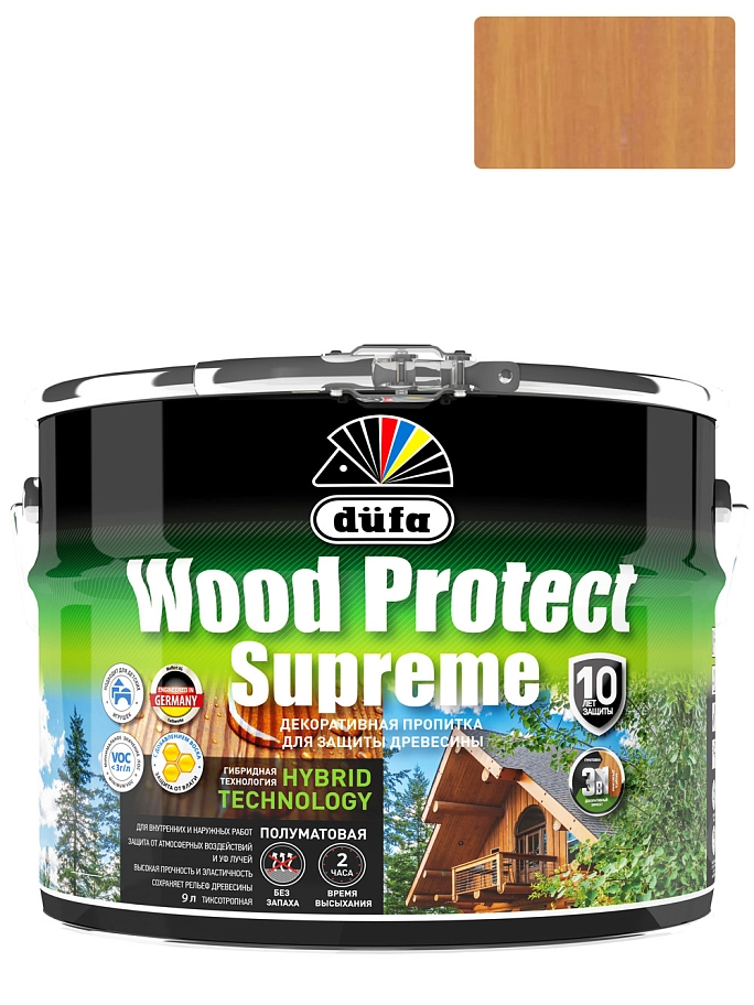 Dufa Wood Protect Supreme Пропитка декоративная для защиты древесины