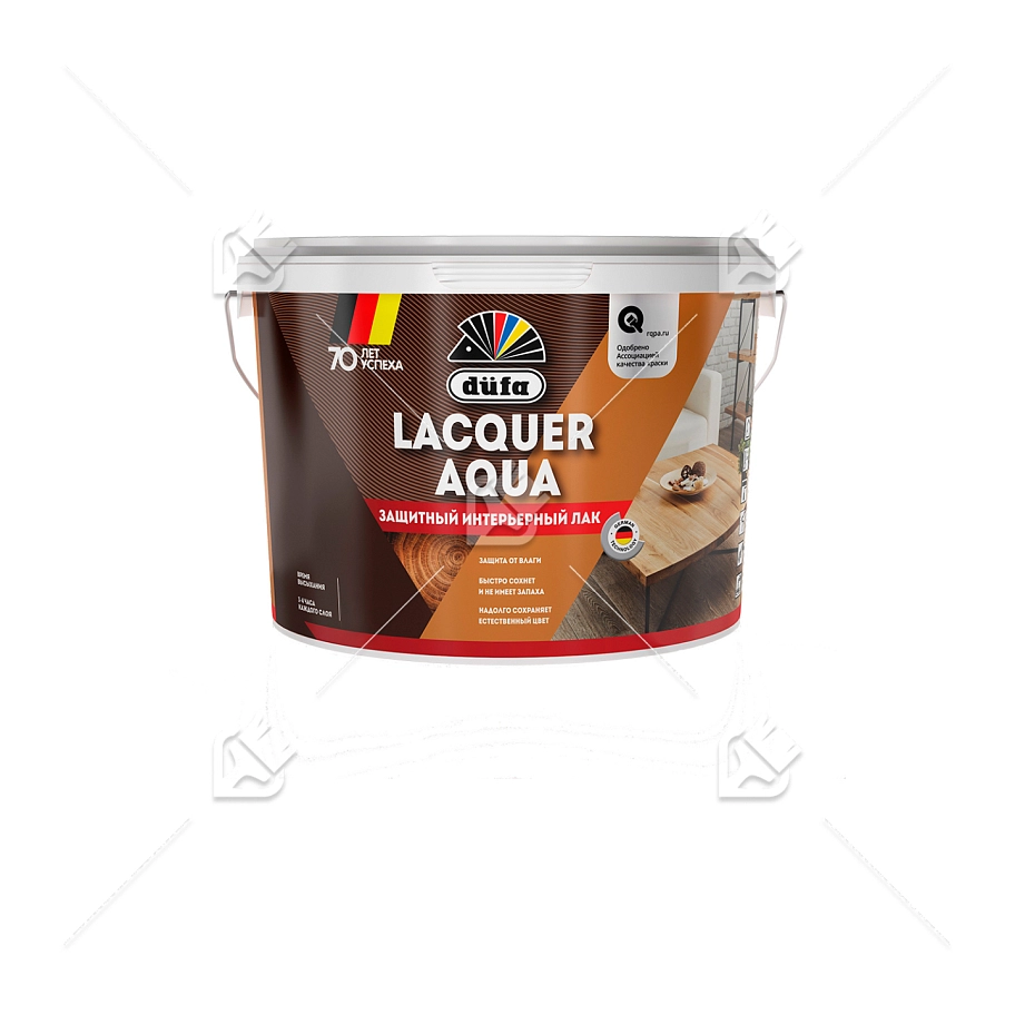 Лак LACQUER AQUA интерьерный (2,7 л. п/глянц. ) Dufa