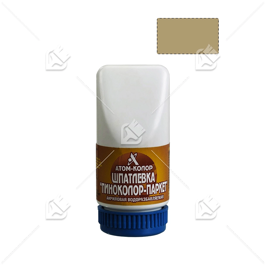 Шпатлевка по дереву акриловая Атом-Колор Пиноколор дуб светлый 0,25 кг.
