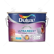 Краска для стен и потолков латексная Dulux Ultra Resist Для Гостиной и Офиса матовая база BW 9л/10л