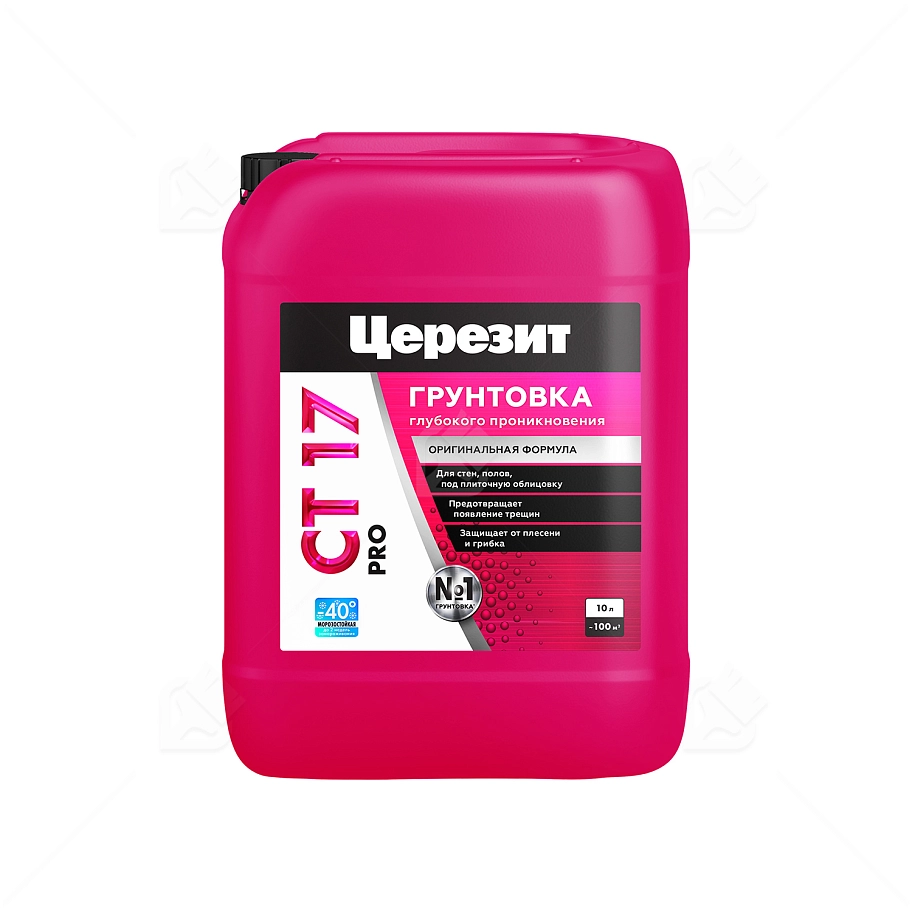 Грунт для внутренних и наружных работ глубокого проникновения Церезит СТ 17 Pro морозостойкий 10 л.