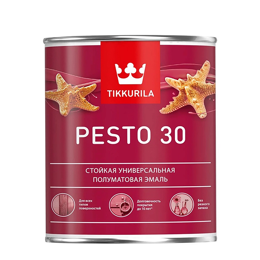 Эмаль универсальная Песто 30 Тиккурила A п/мат 0,9л