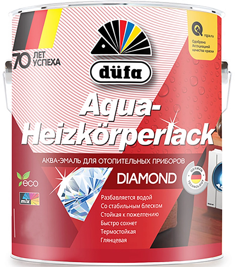 Dufa Aqua-Heizkorperlack / Дюфа Аква-Хейцкорперлак Эмаль для радиаторов водоразбавляемая глянцевый