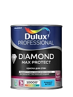 Краска для стен и потолков водно-дисперсионная Dulux Diamond Max Protect глубокоматовая база BW 1 л.