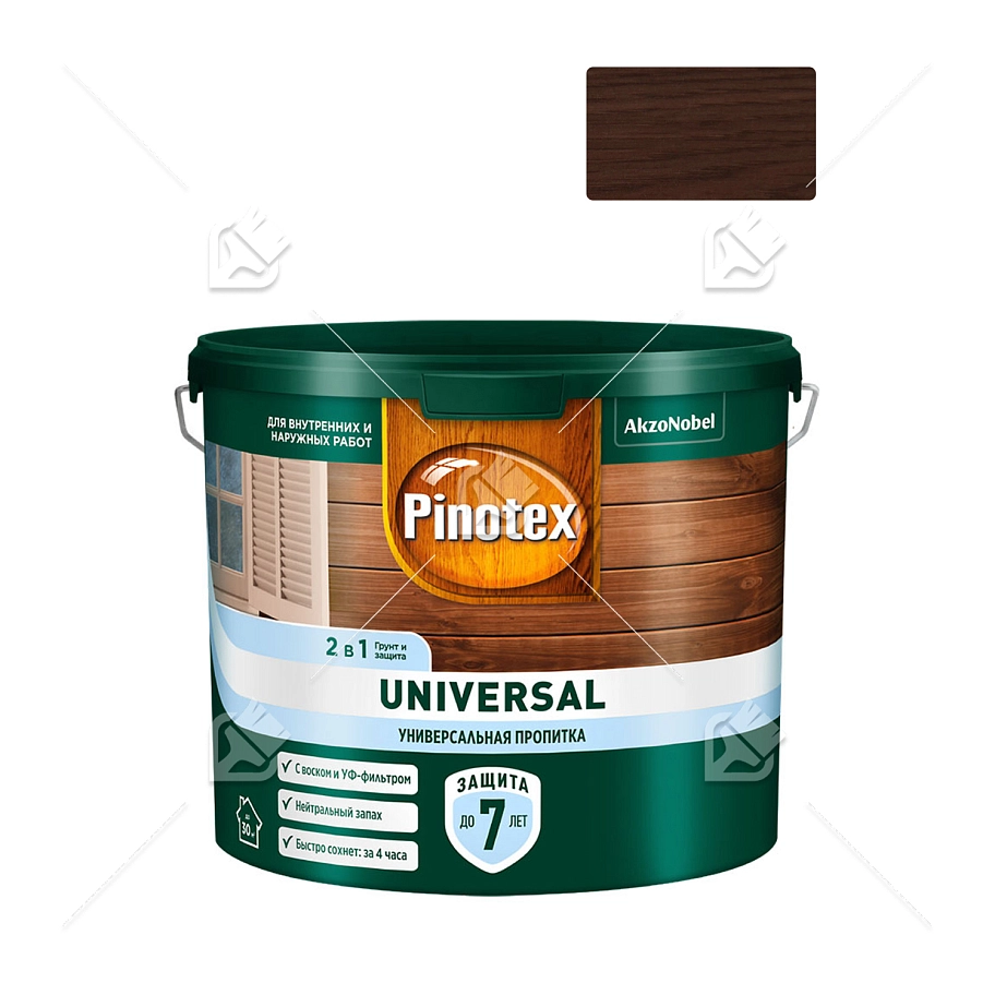 Pinotex Universal 2 в 1 универсальная пропитка для древесины Палисандр 2,5 л