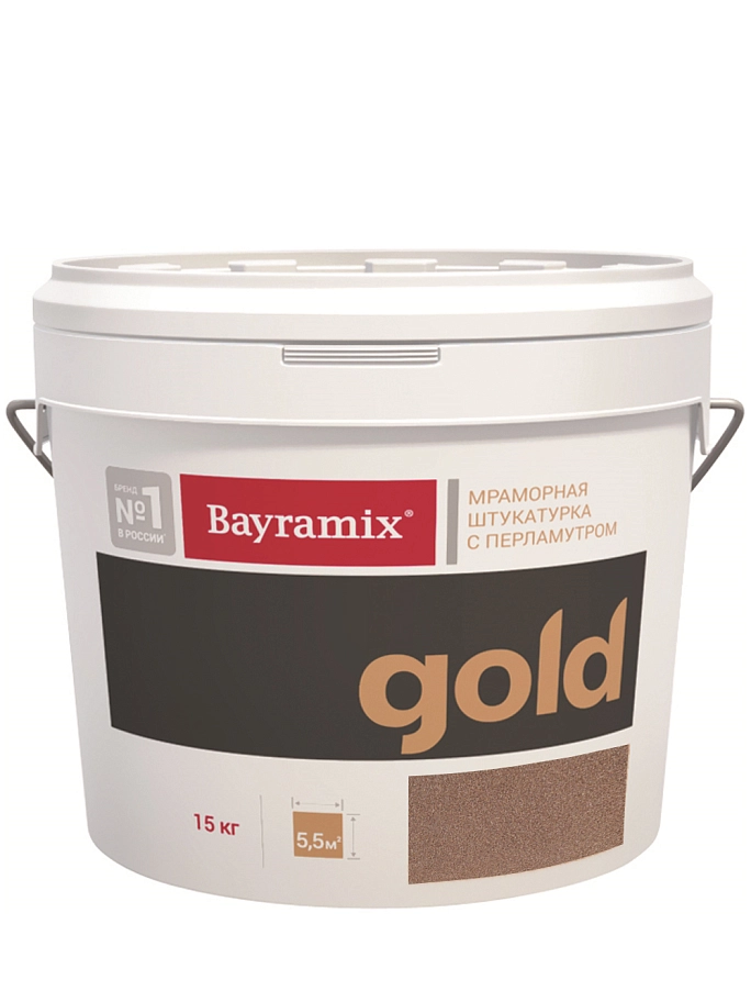 Штукатурка декоративная мраморная Bayramix GOLD Minera крупная фракция GR019 15 кг