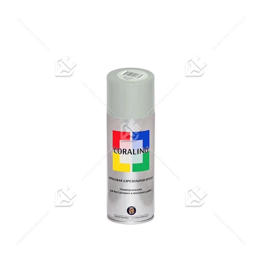 Краска универсальная аэрозольная акриловая Coralino глянцевая RAL 7035 Светло-Серый 520 мг.