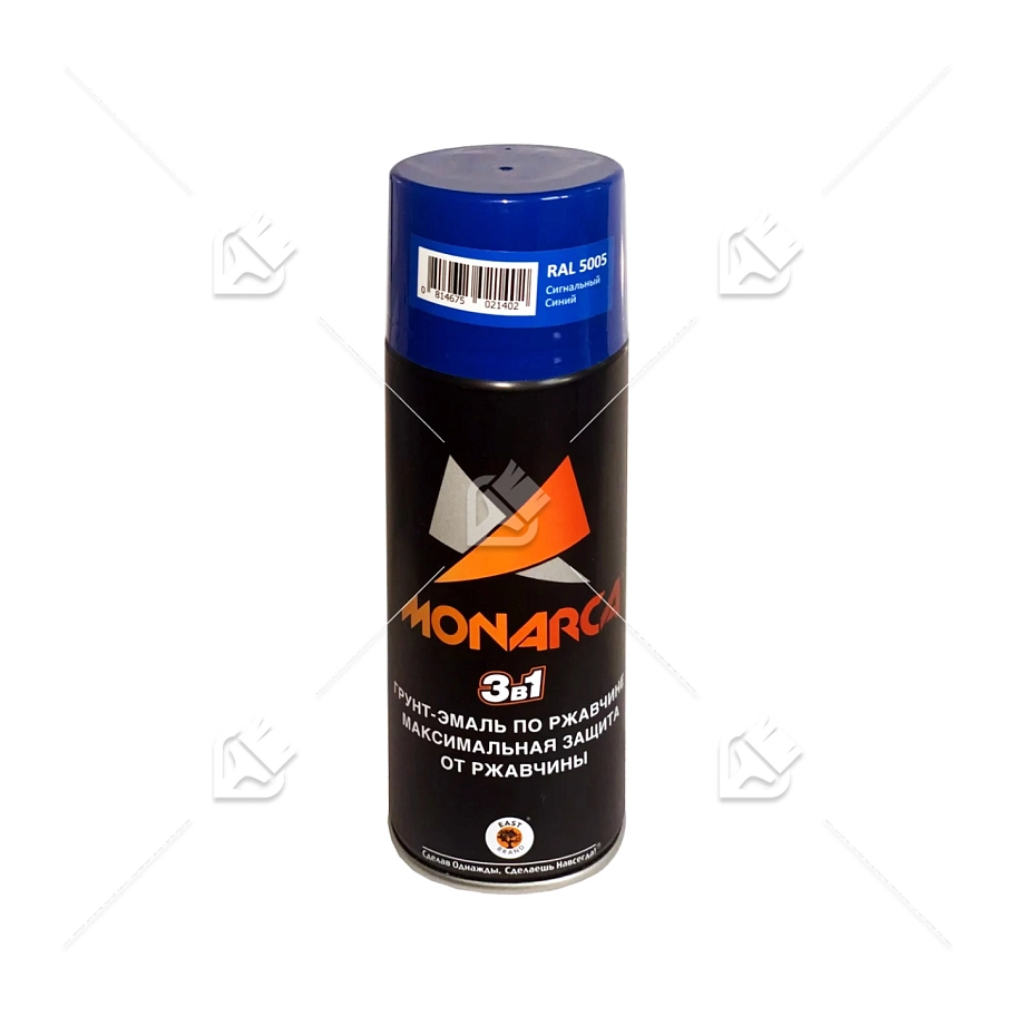 Грунт-эмаль по ржавчине аэрозольная Monarca (520 мл, 270г.), RAL5005 сигнальный синий
