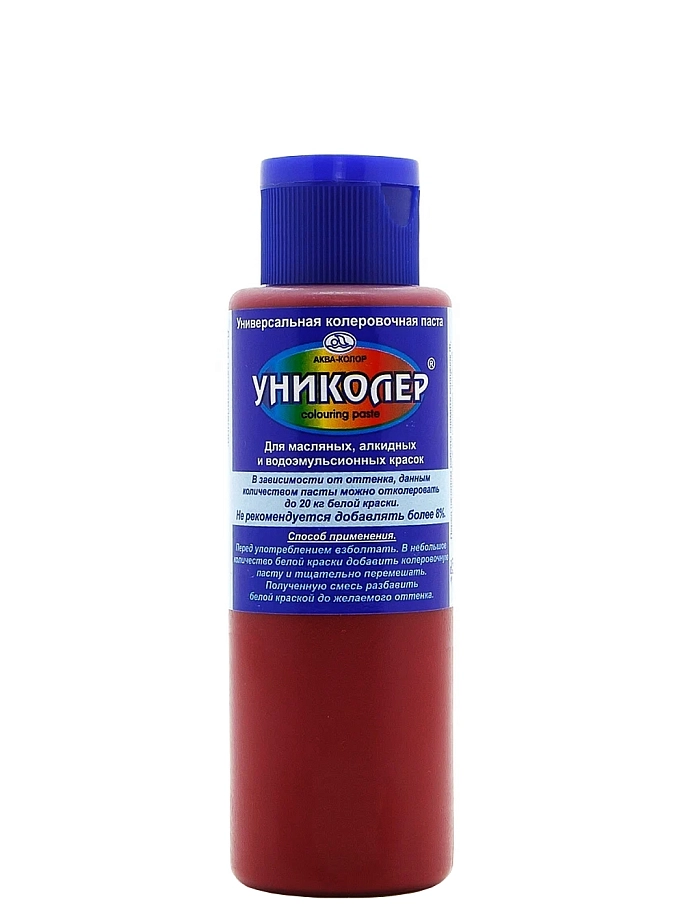 Паста колеровочная универсальная Аква-Колор Униколер 6 малиновая 100 мл.