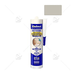 Герметик акрил-силиконовый для дерева Quilosa Madera Sintesel светло-серый дуб 280 мл.